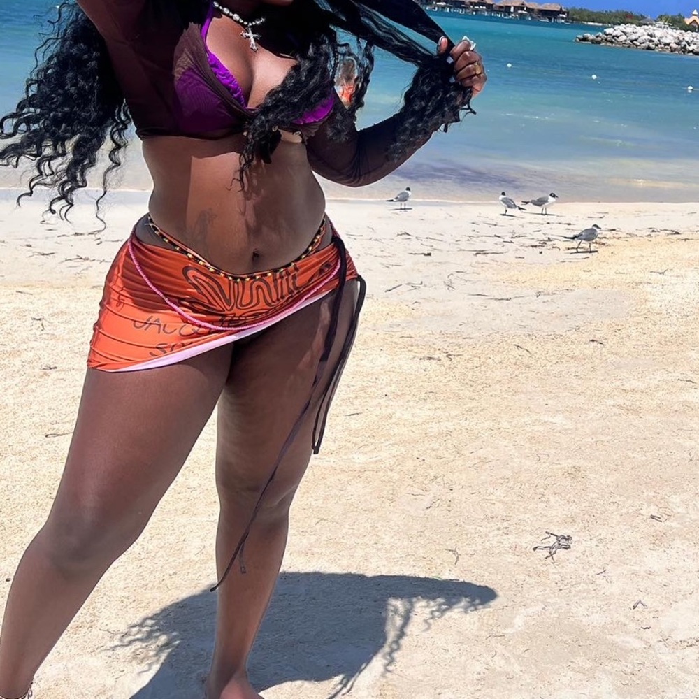 Jacquemus BROWN & ORANGE SWIM BOTTOM